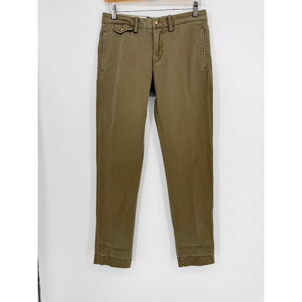 Polo Ralph Lauren The Boyfriend Chino Pants Womens 0 28x29.5 Olive Green EUC